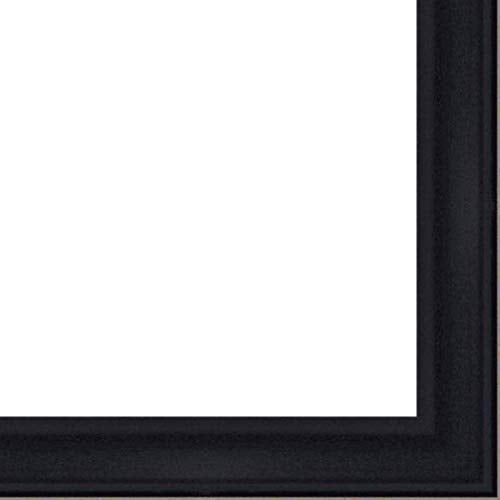 Picture Frame Moulding (Wood) 100ft bundle - Contemporary Black Finish - 0.5" width - 3/8" rabbet depth