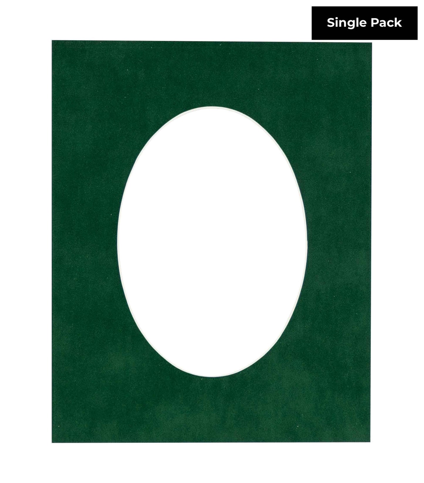Treeline Green Suede Acid Free 12x16 Picture Frame Mats with White Core Bevel Cut for 8.5x11 Pictures - Fits 12x16 Frame - Pack of 100 Mats - With Bags & Backings - corner and profile view