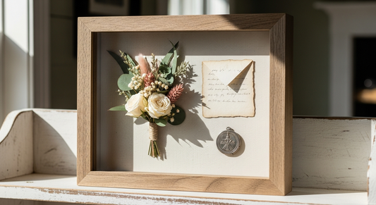Shadow box ideas for keepsakes | Country Art House framing tips