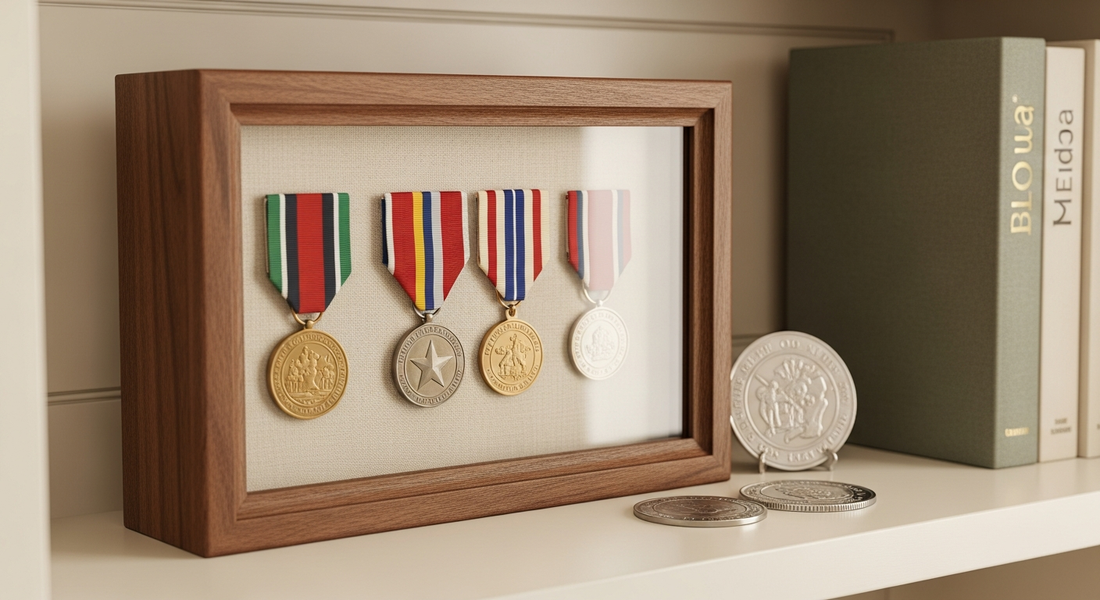 How to frame military medals and challenge coins | Country Art House framing tips