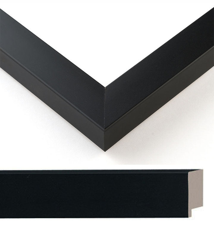 Black Wood Picture Frame - detail view