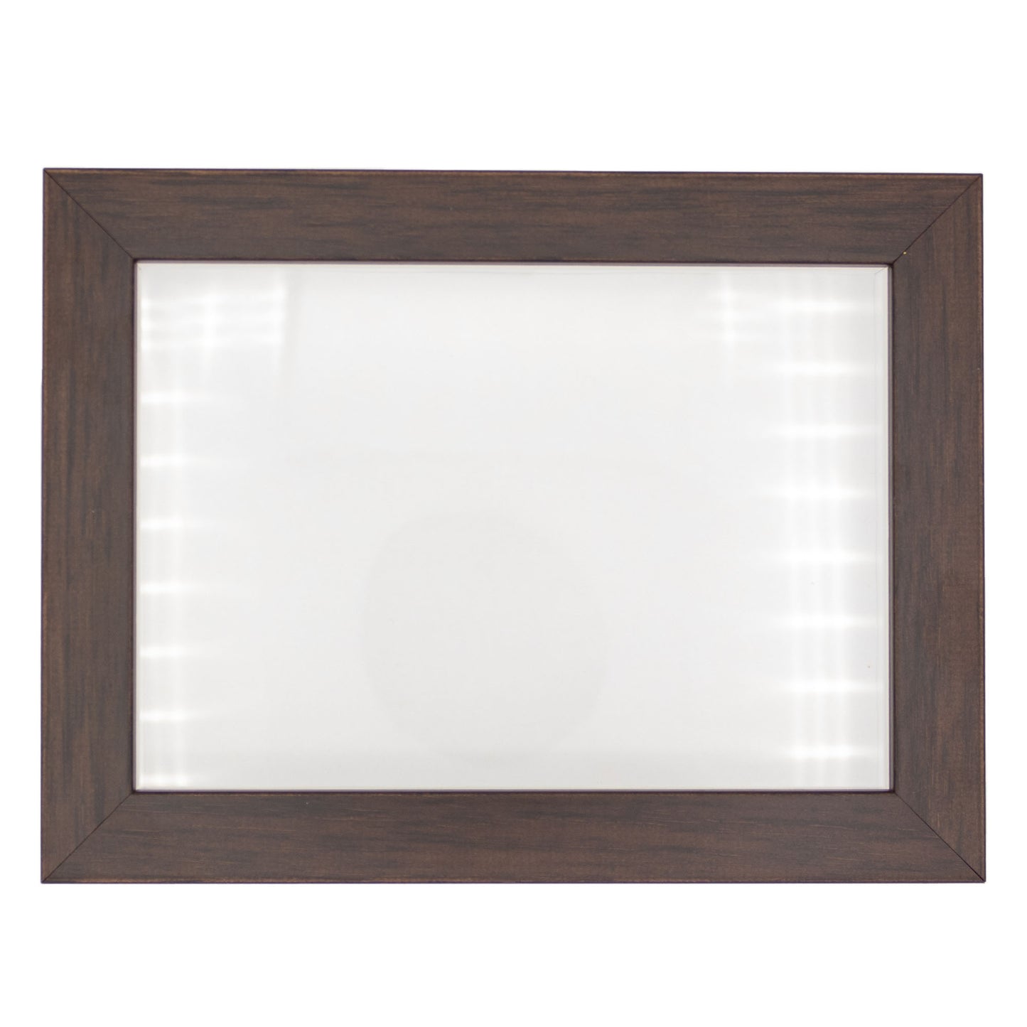 Shadow Box Gallery Wood Frames - Brown DEEP Shadowbox Frame with a Display Depth of 3/4" - Shadowbox Frame includes Shatter Proof UV Acrylic Front, Acid Free Interior, and Hanging Hardware - corner and profile view