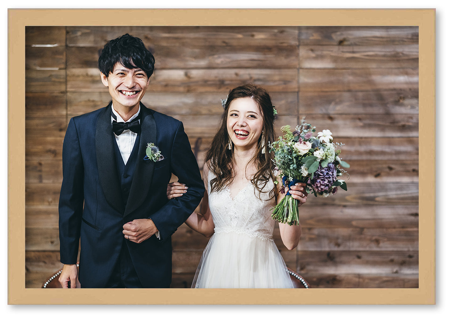 Flat Oak Cork Board Frame - size reference