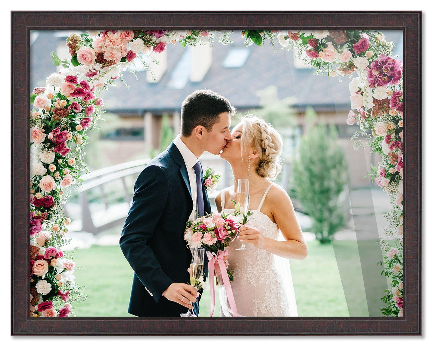 Brown Movie Poster Frame (Style 4) - corner and profile view