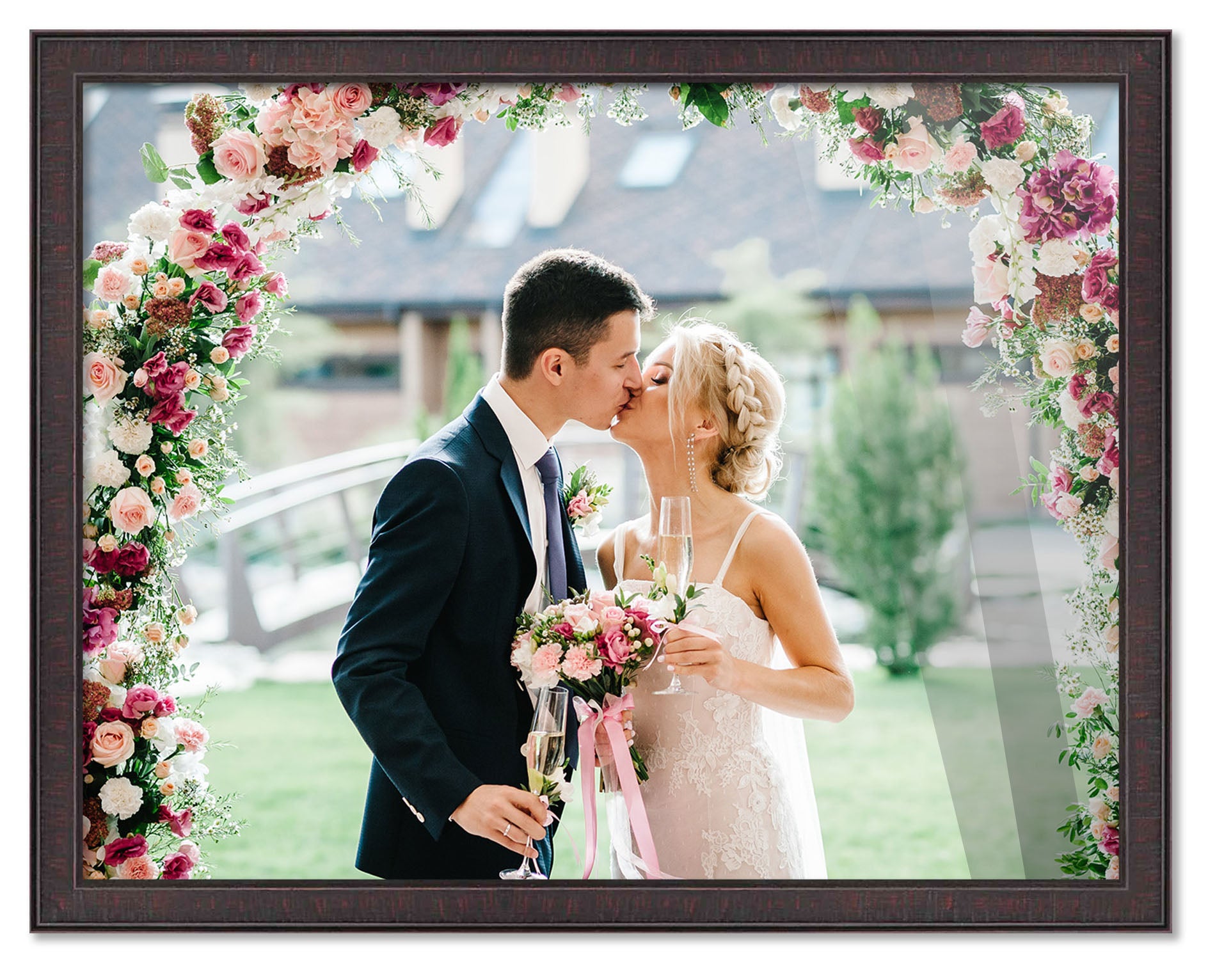 Brown Movie Poster Frame (Style 4) - corner and profile view