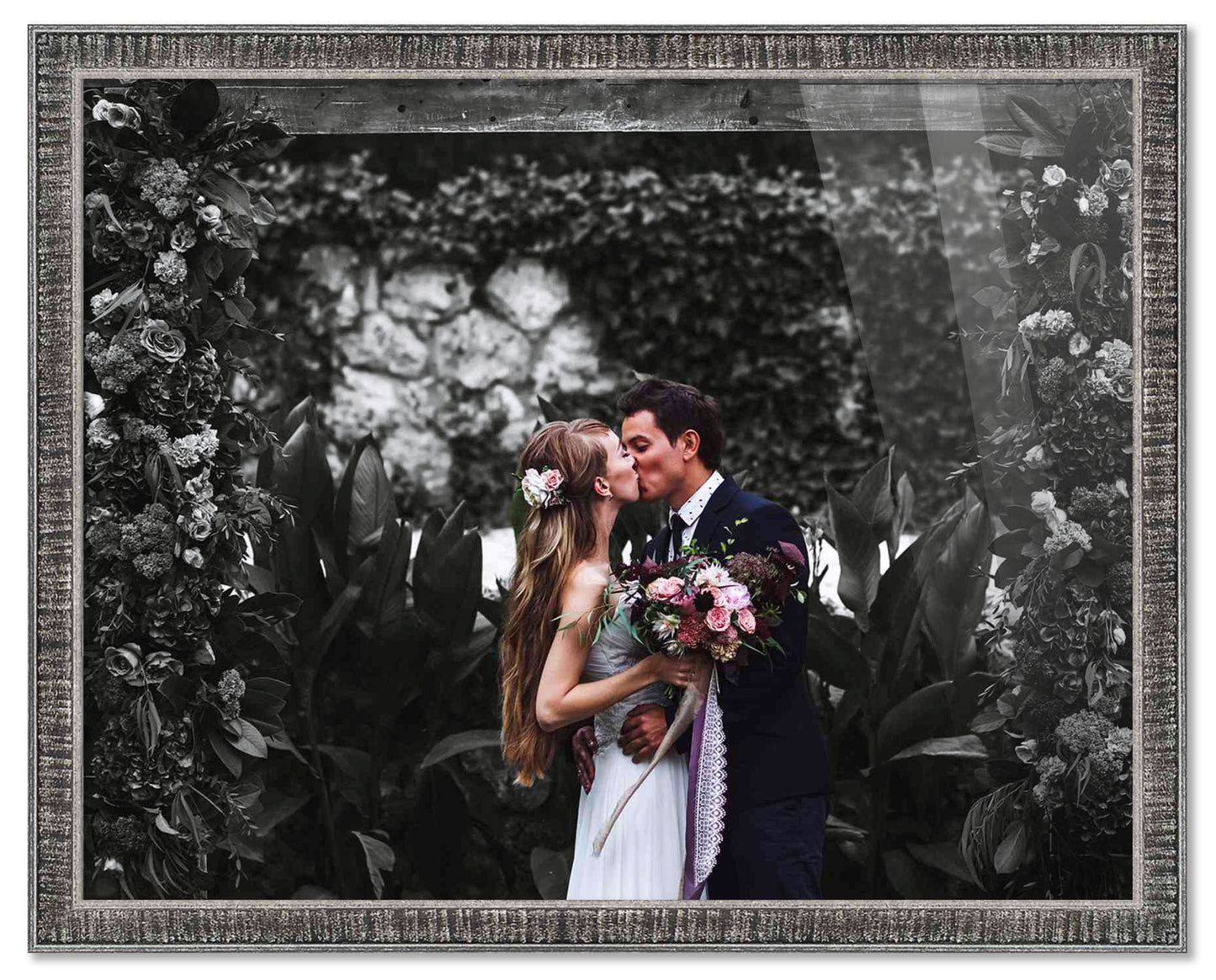 Silver Movie Poster Frame (Style 2) - corner and profile view