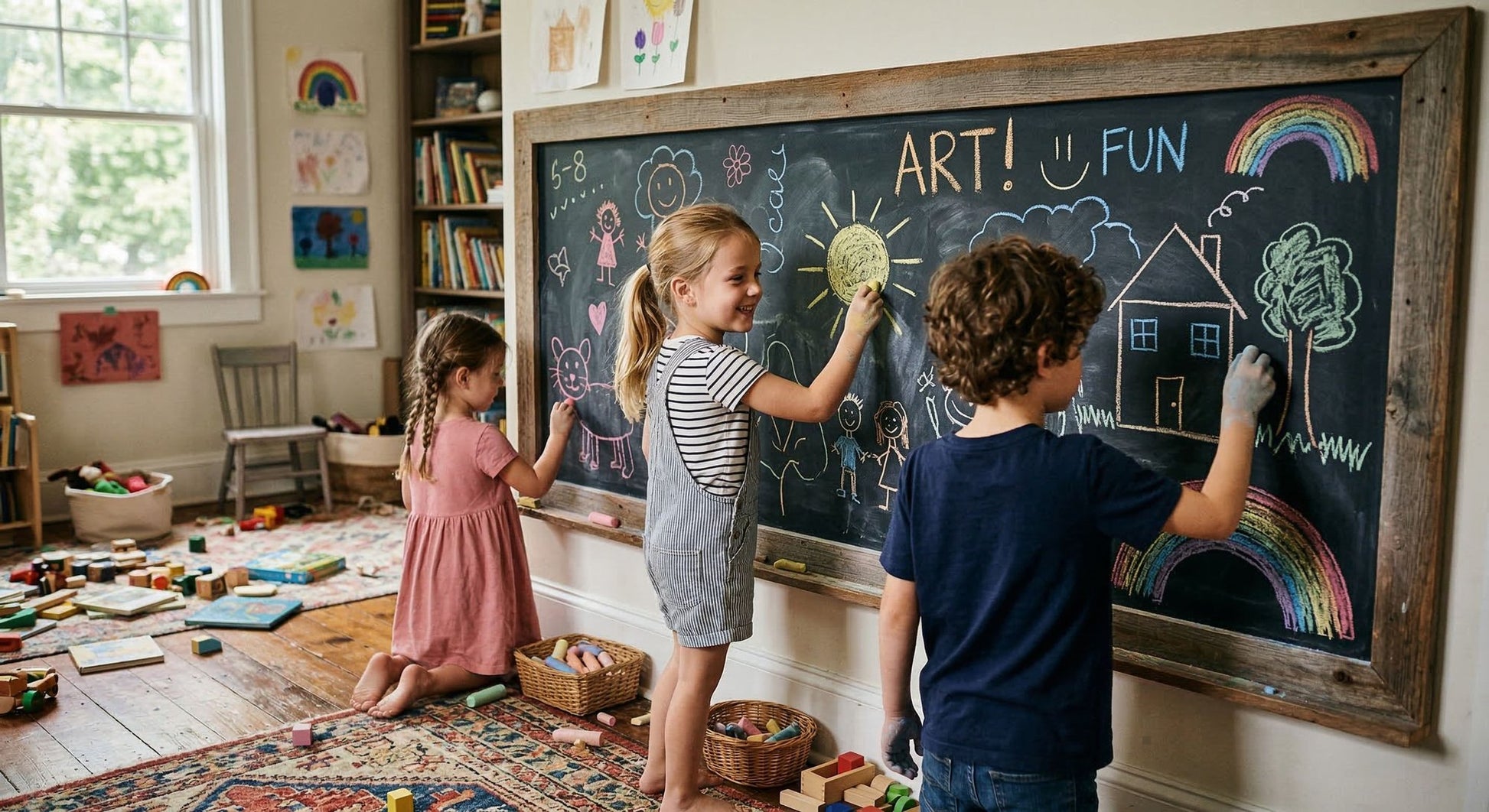 Chalkboard with Frame (Style 4) - angle view
