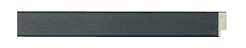 Picture Frame Moulding (Wood) 100ft bundle - Contemporary Black Finish - 0.75" width - 3/8" rabbet depth
