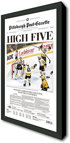 CountryArtHouse 12x22.75 Folded News paper Frame Solid Wood Black Frame with UV Resistant Acrylic Front Modern Display Frame for Newspapers & Periodicals Wall Mount Ready