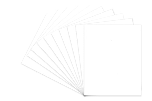 White 15x20 Uncut Mat Board, 10 Pack
