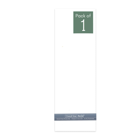 Textured White 8x24 Uncut Mat Board