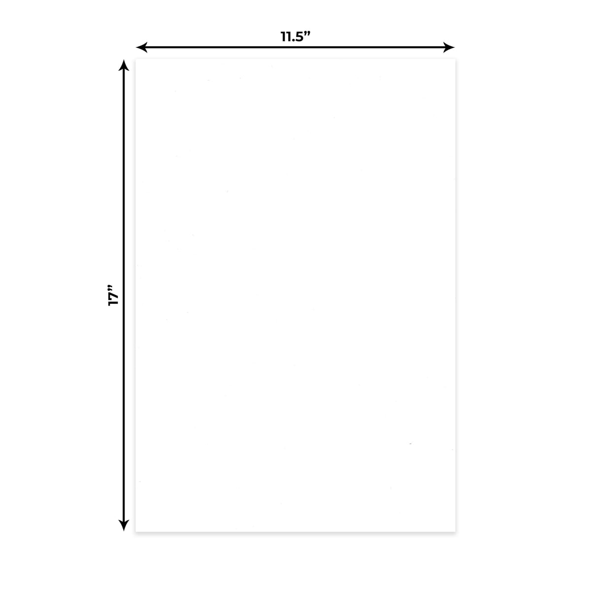 Black with Black Core 11.5x17 Uncut Mat Board, 10 Pack