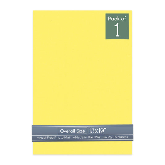 Yellow 13x19 Uncut Mat Board