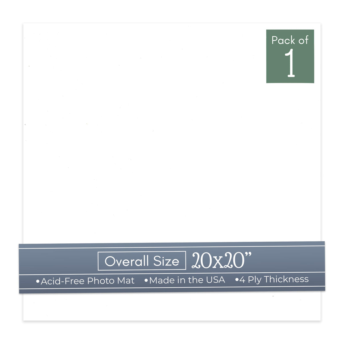 White 20x20 Uncut Mat Board