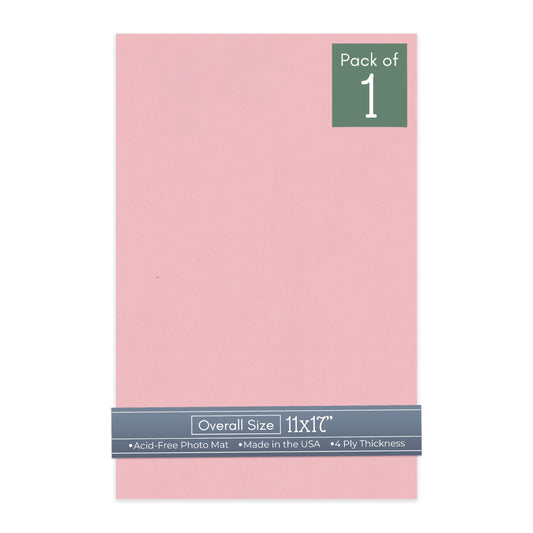 Soft Pink 11x17 Uncut Mat Board