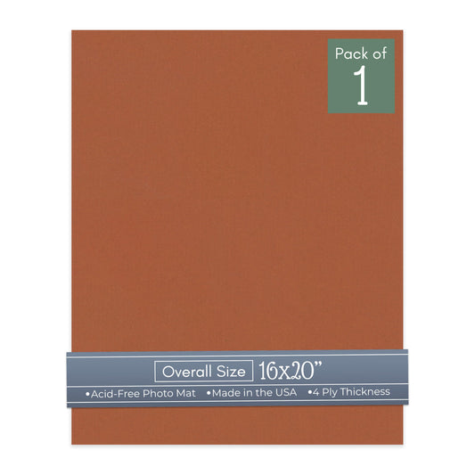 Terra-cotta Red 16x20 Uncut Mat Board