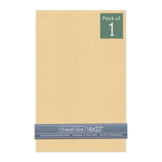 Beige 14x22 Uncut Mat Board
