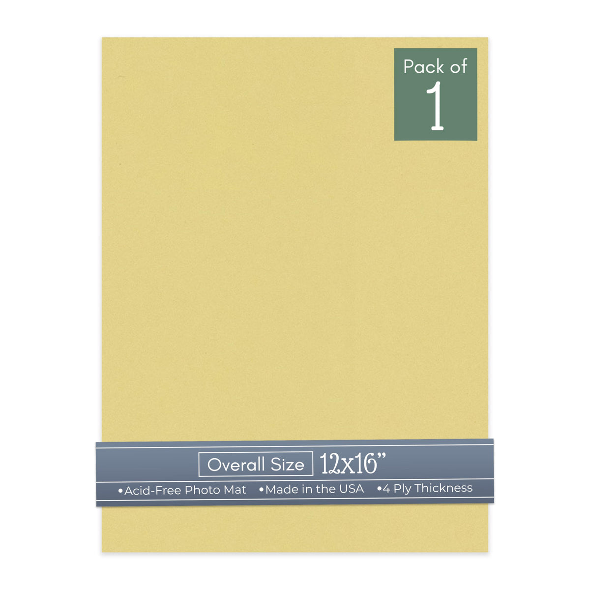 Soft Yellow 12x16 Uncut Mat Board