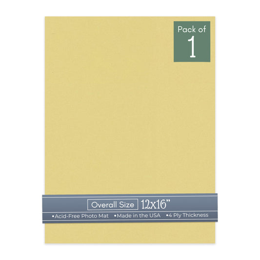 Soft Yellow 12x16 Uncut Mat Board