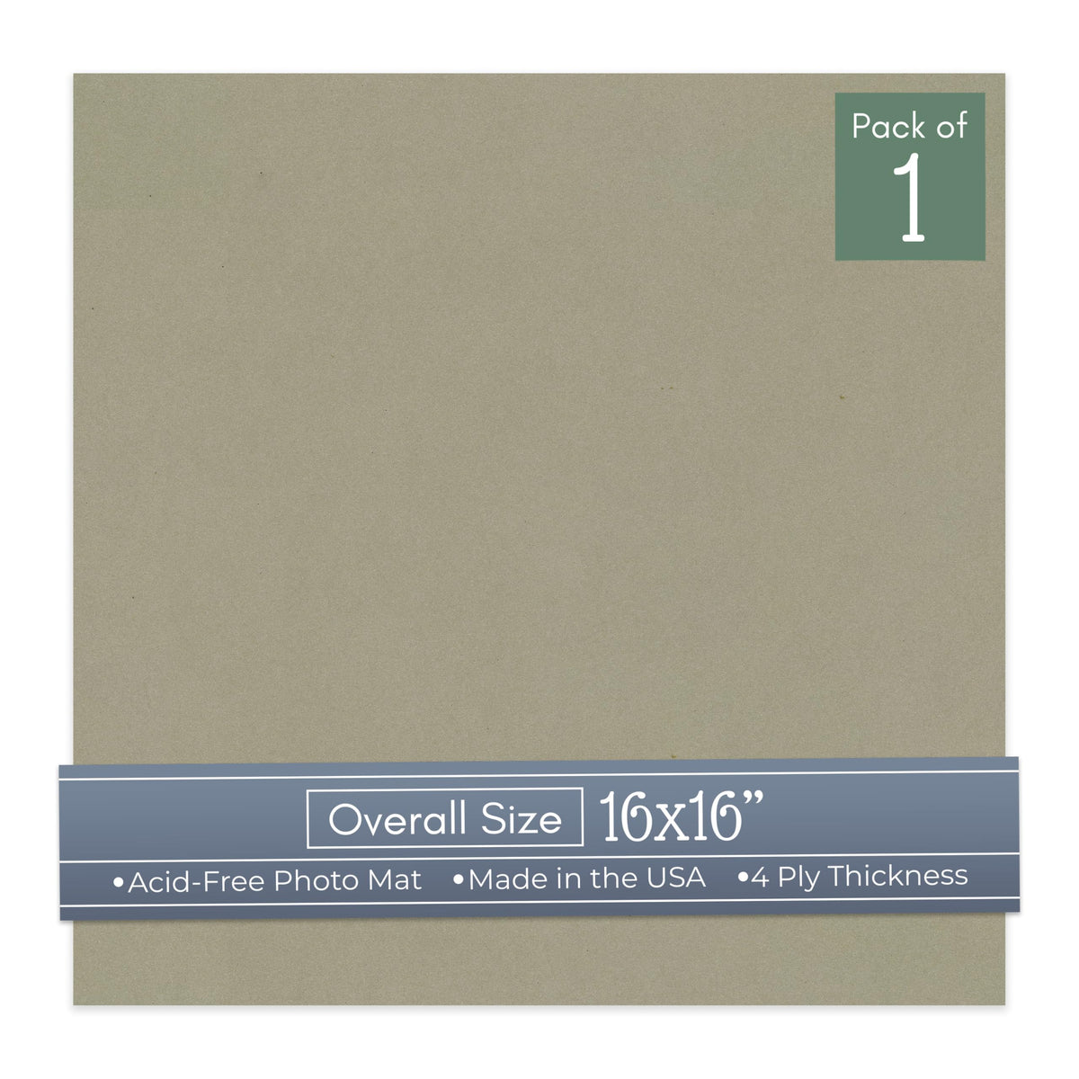 Umber Green 16x16 Uncut Mat Board