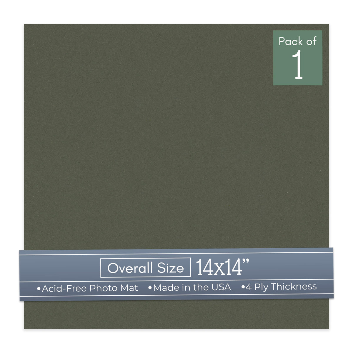 Dark Olive Green 14x14 Uncut Mat Board