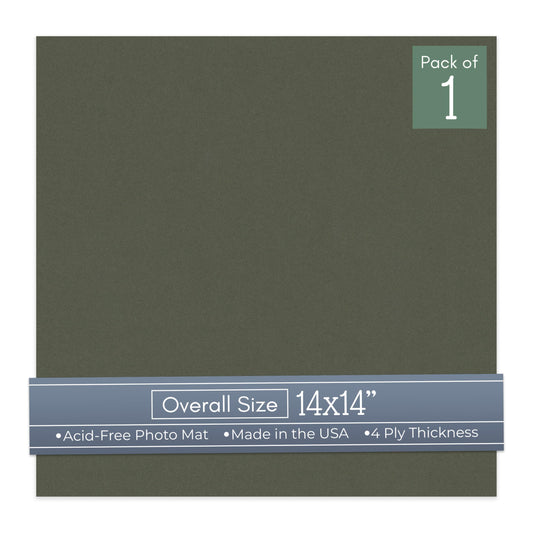 Dark Olive Green 14x14 Uncut Mat Board