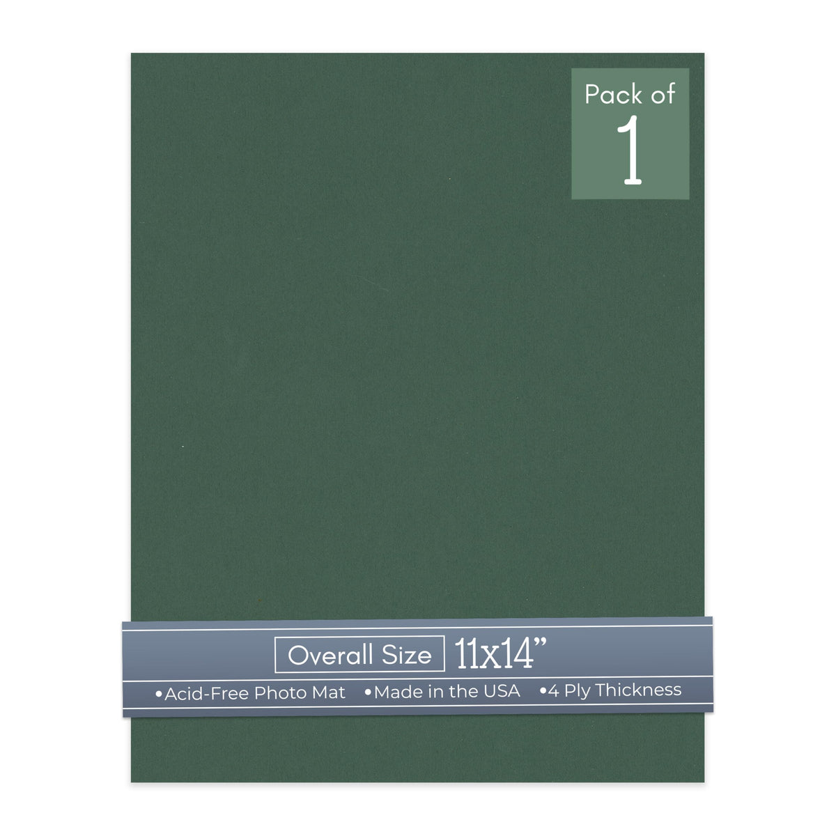 Hunter Green 11x14 Uncut Mat Board