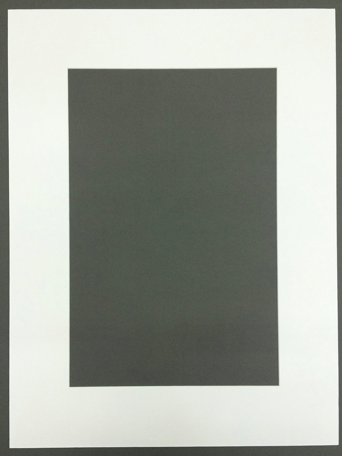 White Picture Mat with White Core Bevel Cut for 13x19 Pictures