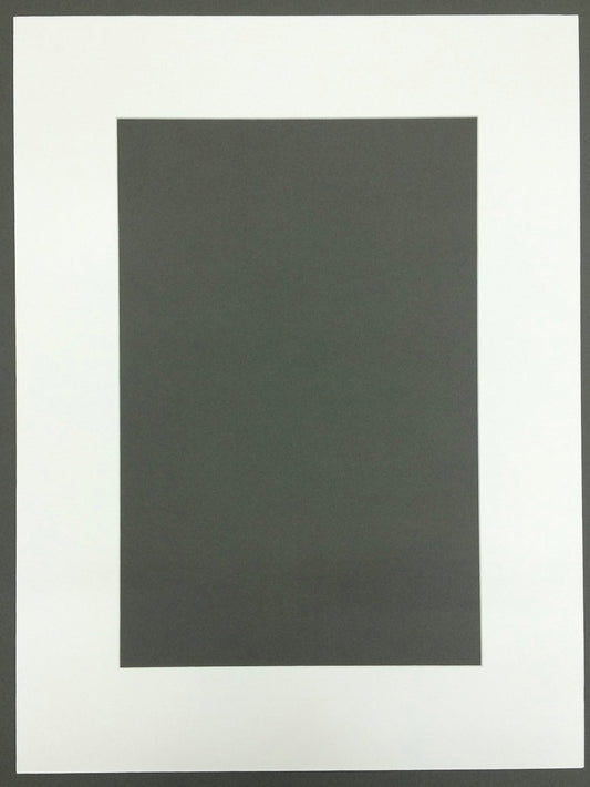 White Picture Mat with White Core Bevel Cut for 13x19 Pictures