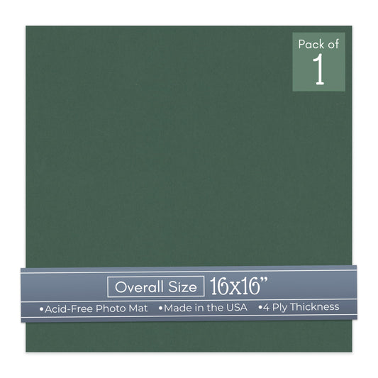 Hunter Green 16x16 Uncut Mat Board