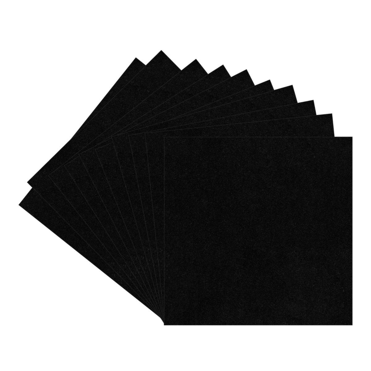 Black with Black Core 11.5x17 Uncut Mat Board, 10 Pack
