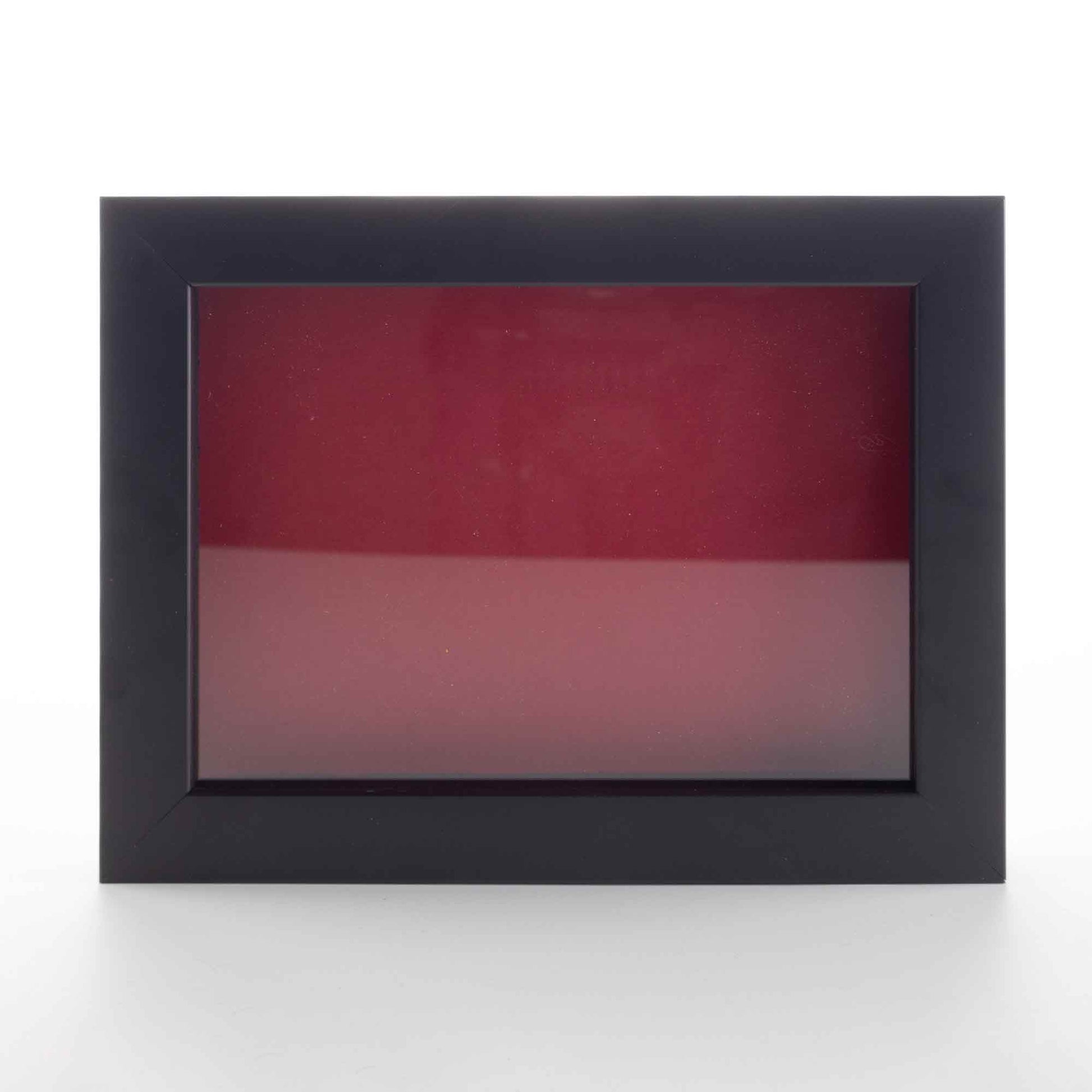 Black Wood Shadow Box Display Magazine Frame with Red Mat