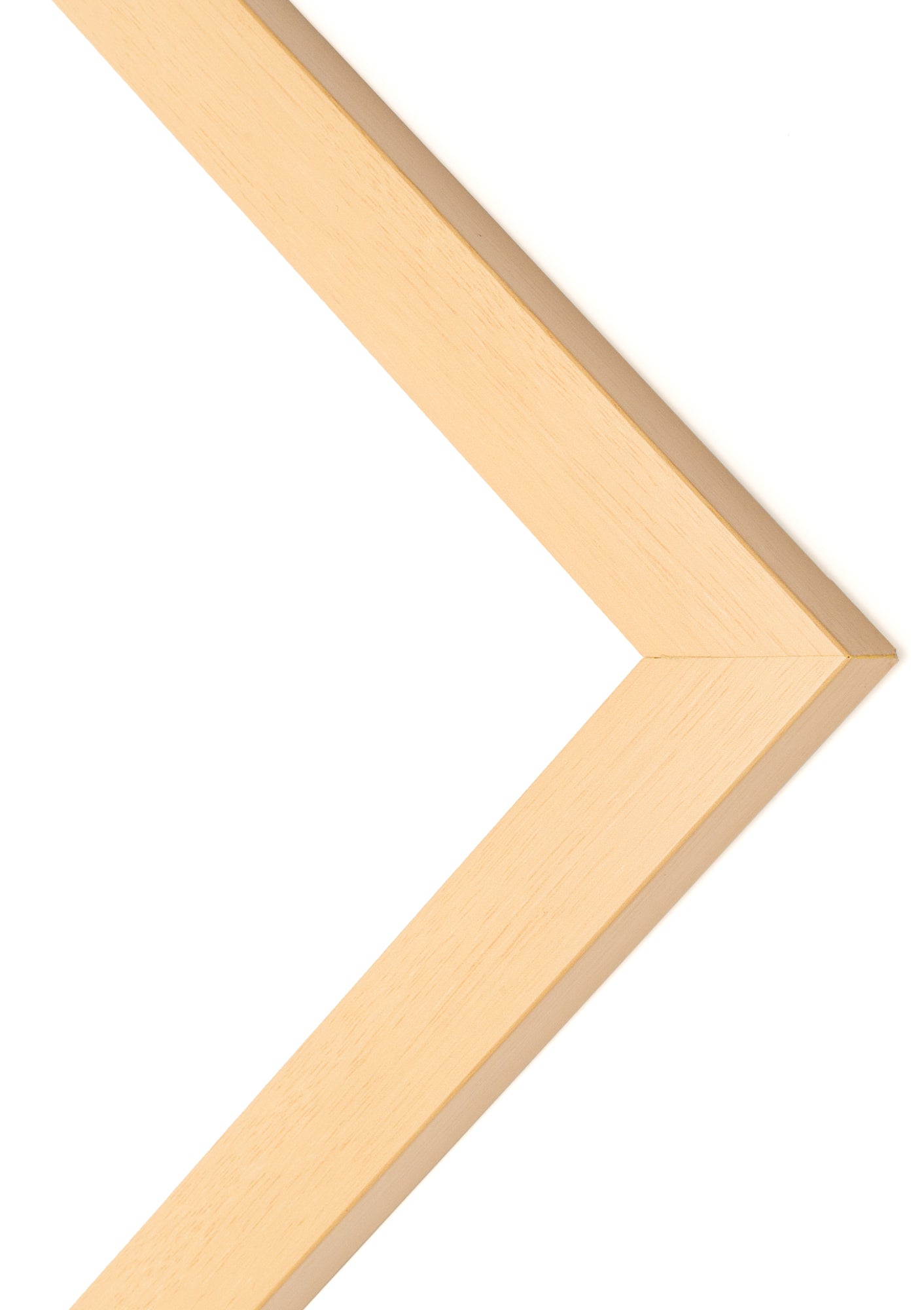 Flat Oak Cork Board Frame - close up