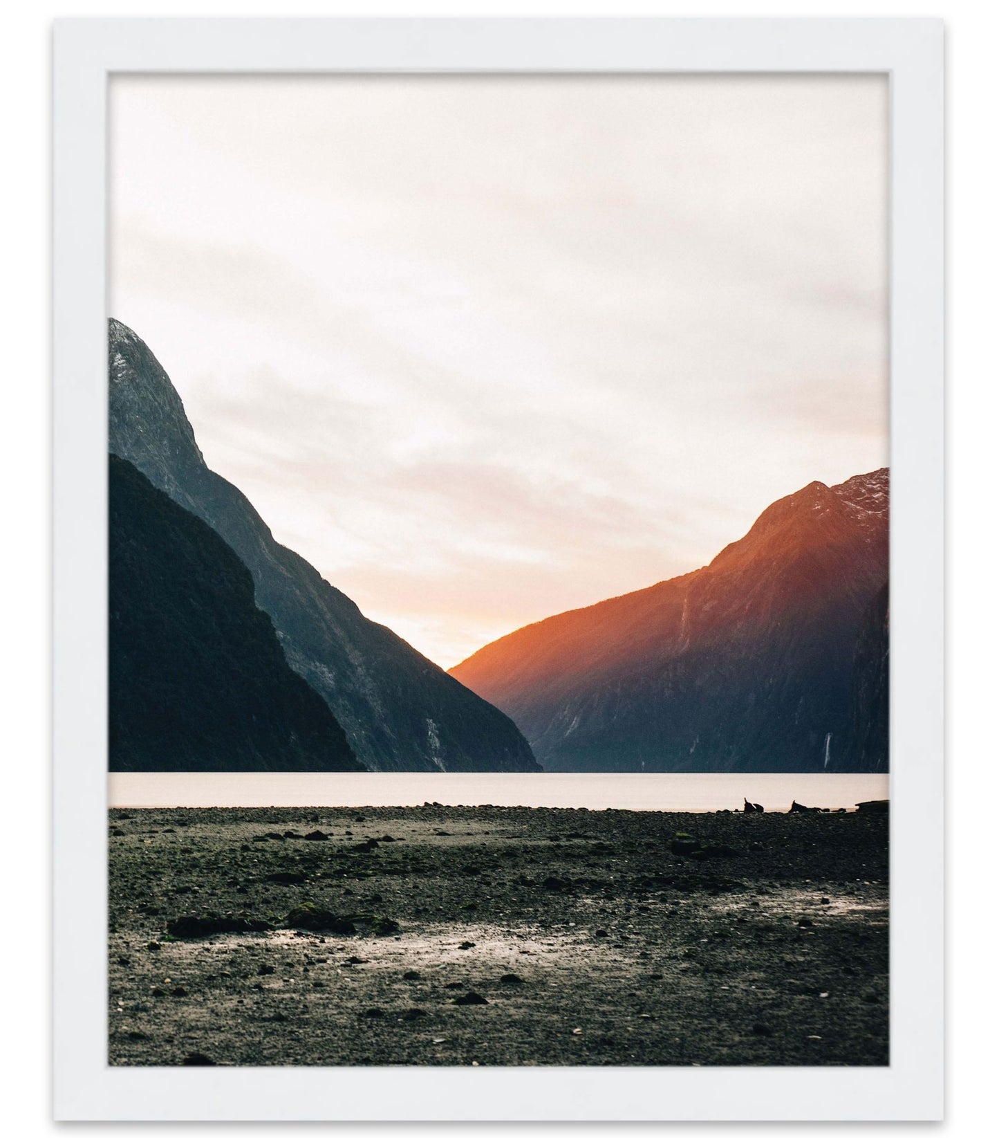 White Movie Poster Frame (Style 3) - back and hardware