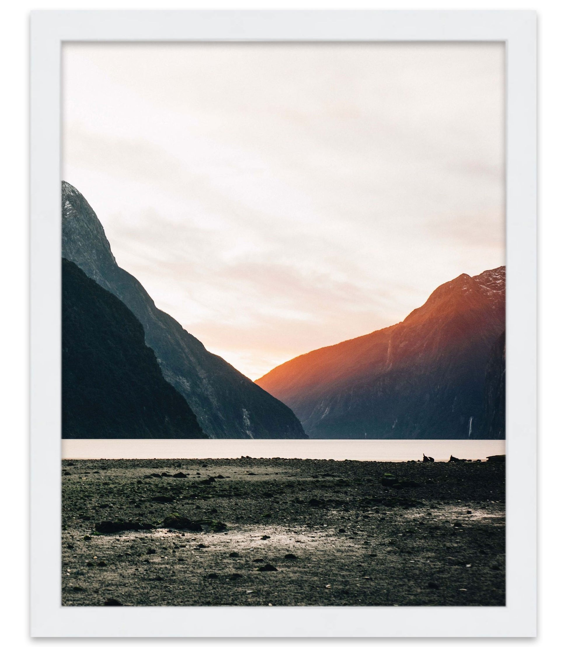 White Movie Poster Frame (Style 3) - back and hardware
