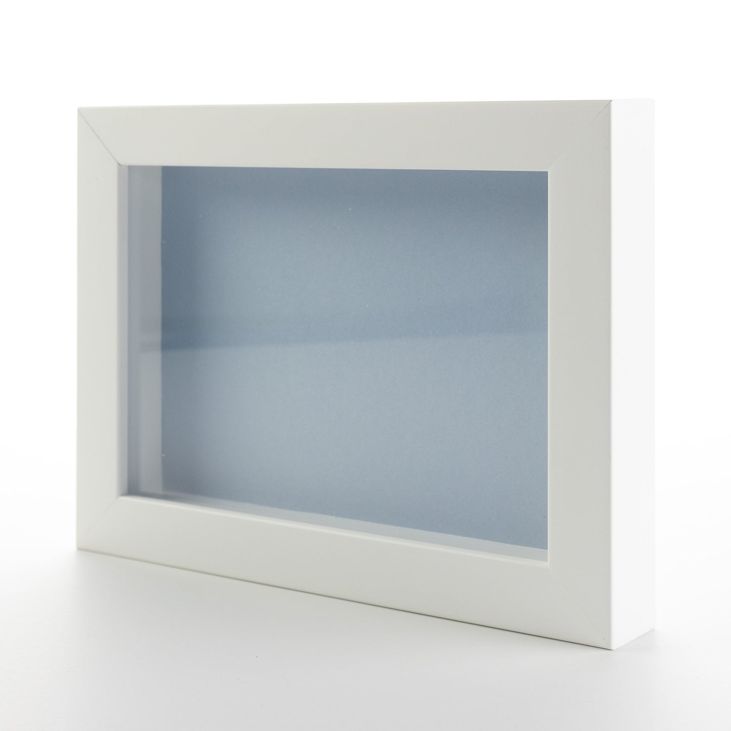 Shadow Box Gallery Wood Frames - Solid White DEEP Shadowbox Frame with a Display Depth of 3/4" - Shadowbox Frame includes Shatter Proof UV Acrylic Front, Acid Free Interior, and Hanging Hardware - size reference