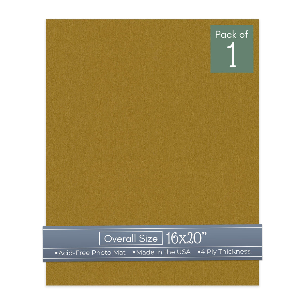 Metallic Gold 16x20 Uncut Mat Board