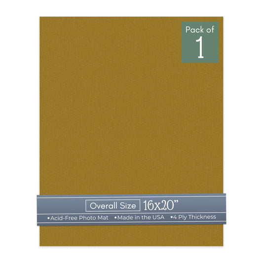 Metallic Gold 16x20 Uncut Mat Board