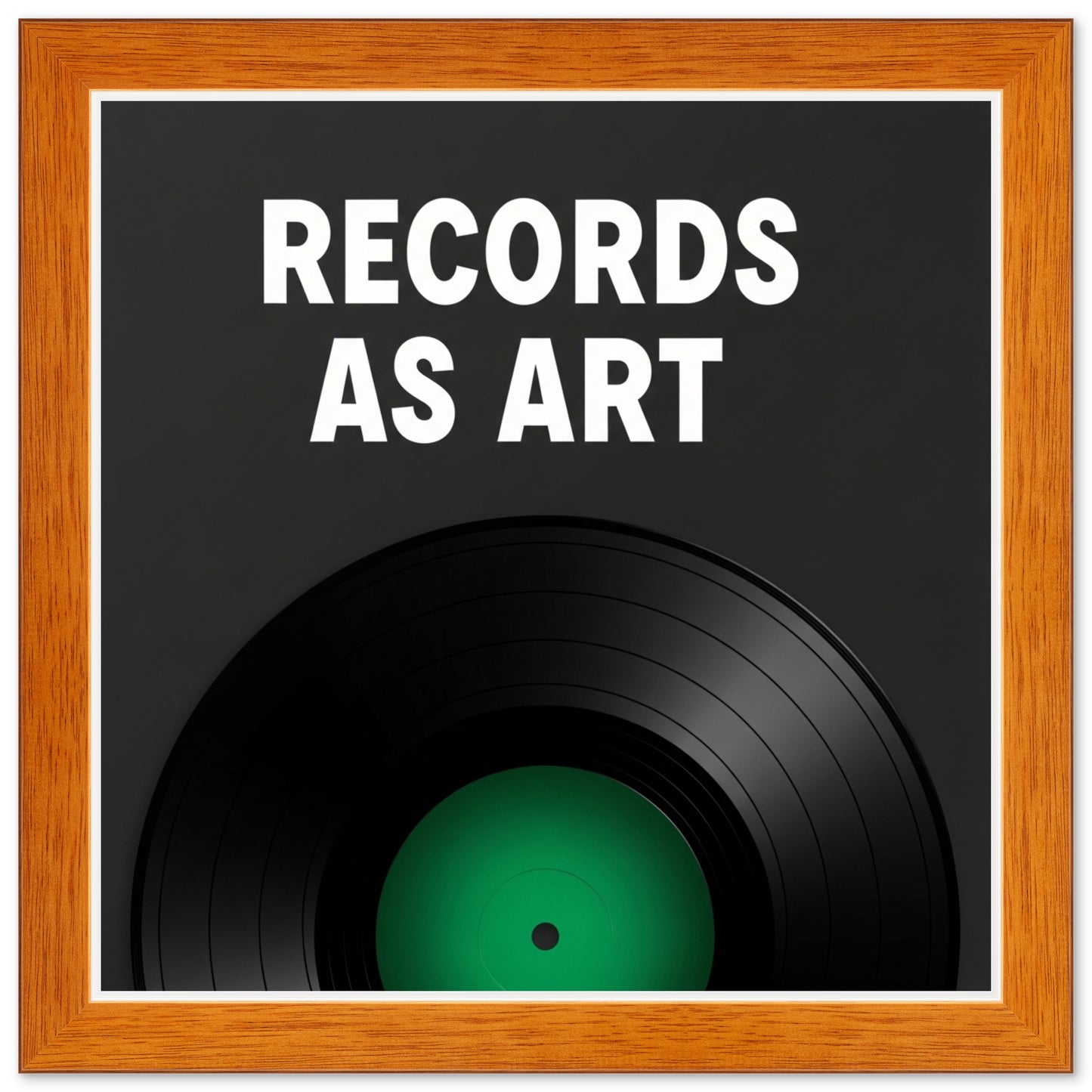 Hardwood Album Cover Keepsake Vinyl Record Frame (Style 1) - corner and profile view