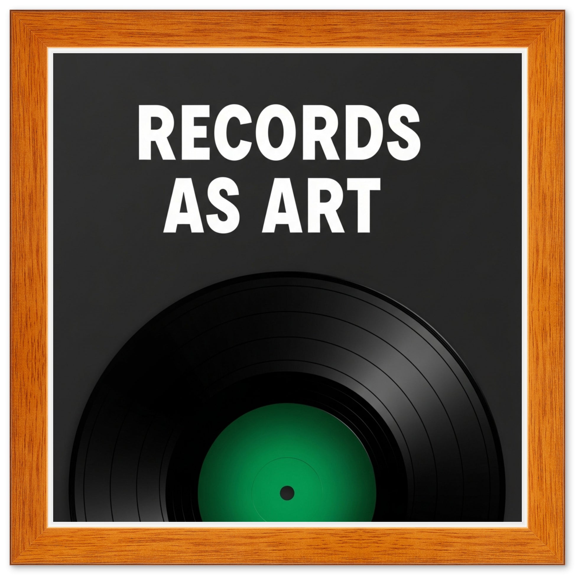 Hardwood Album Cover Keepsake Vinyl Record Frame (Style 1) - corner and profile view