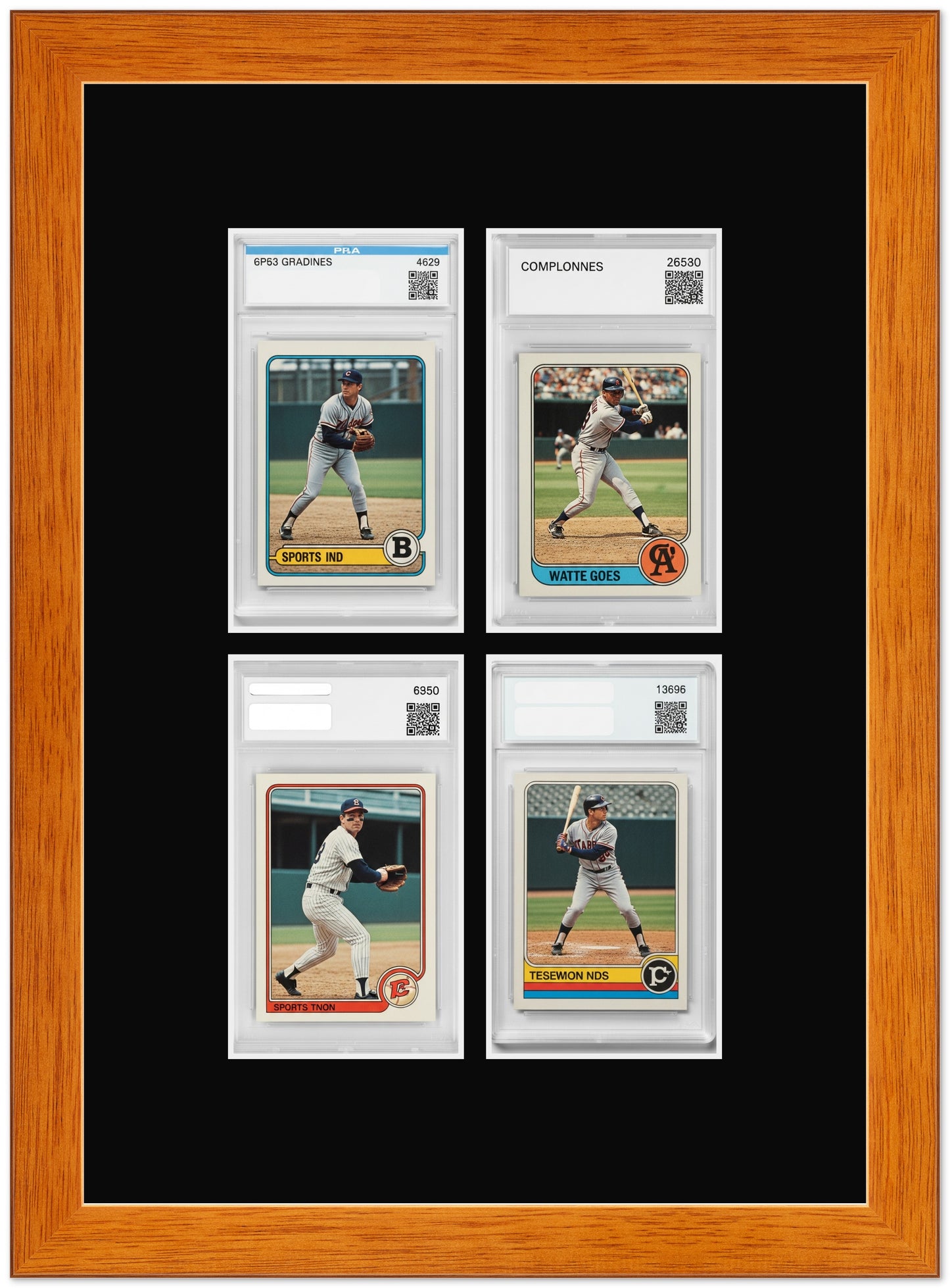 PSA AGS Graded Card Frame with Black Mat (Style 1) - corner and profile view