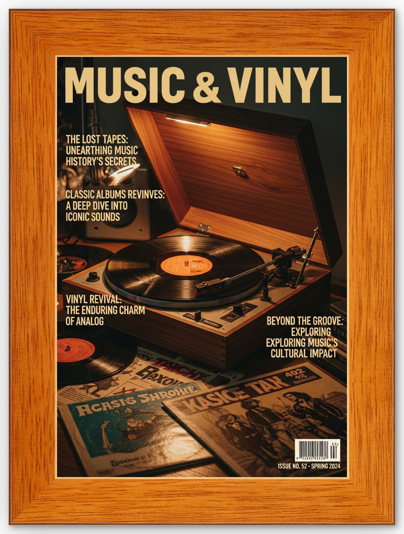 Magazine Keepsake Frame (Style 1) - corner and profile view