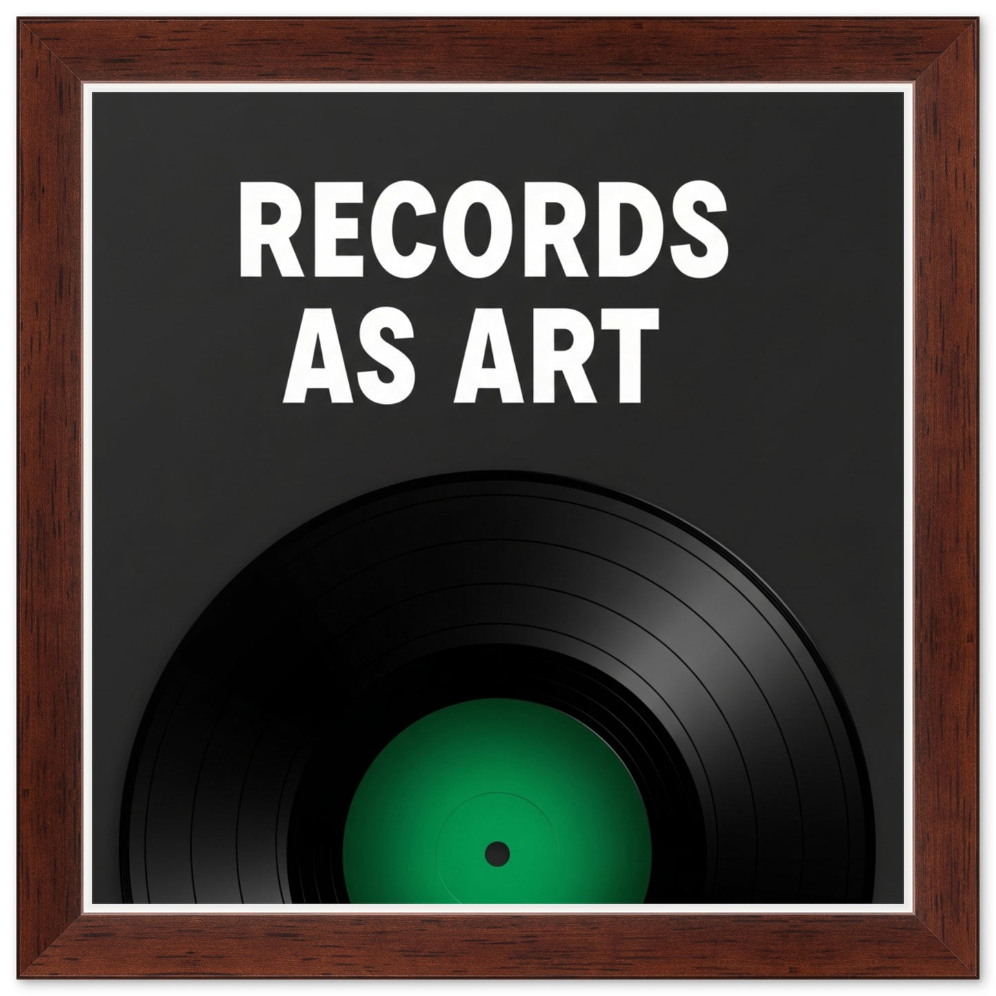 Hardwood Album Cover Keepsake Vinyl Record Frame (Style 2) - corner and profile view