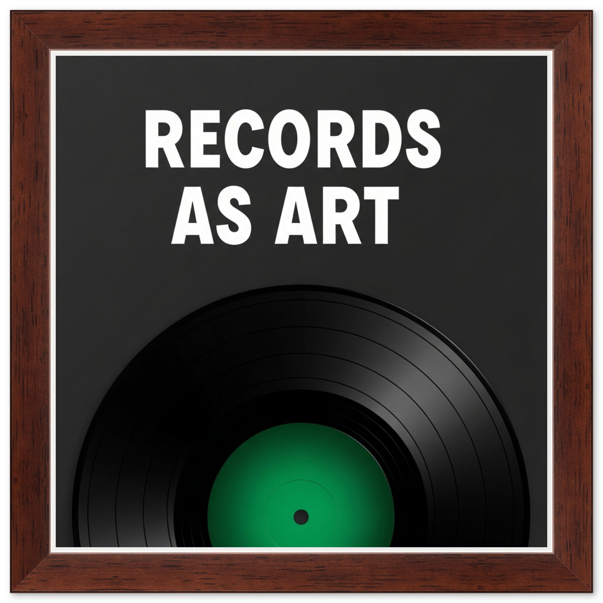 Hardwood Album Cover Keepsake Vinyl Record Frame (Style 2) - corner and profile view