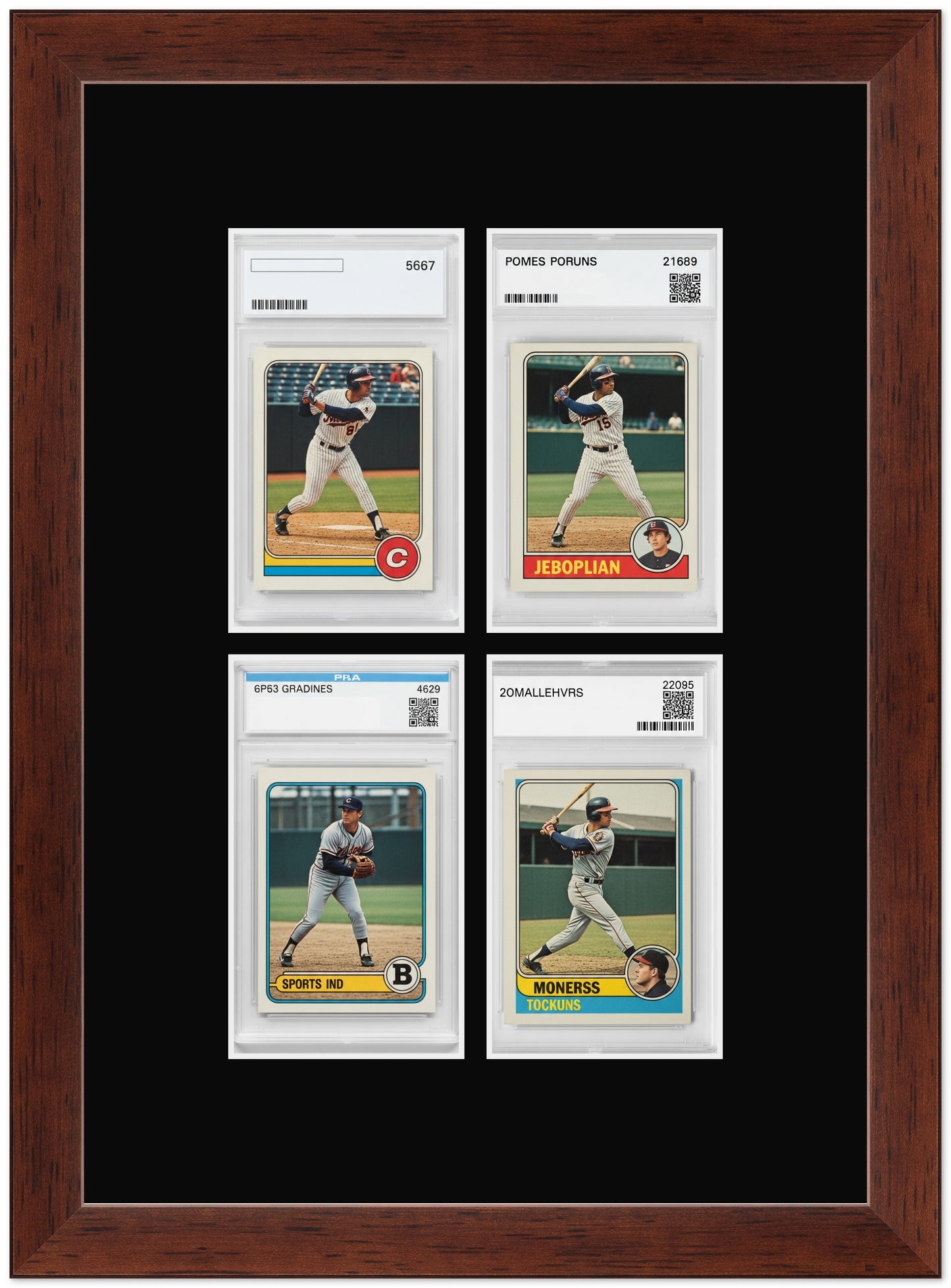 PSA AGS Graded Card Frame with Black Mat (Style 2) - corner and profile view