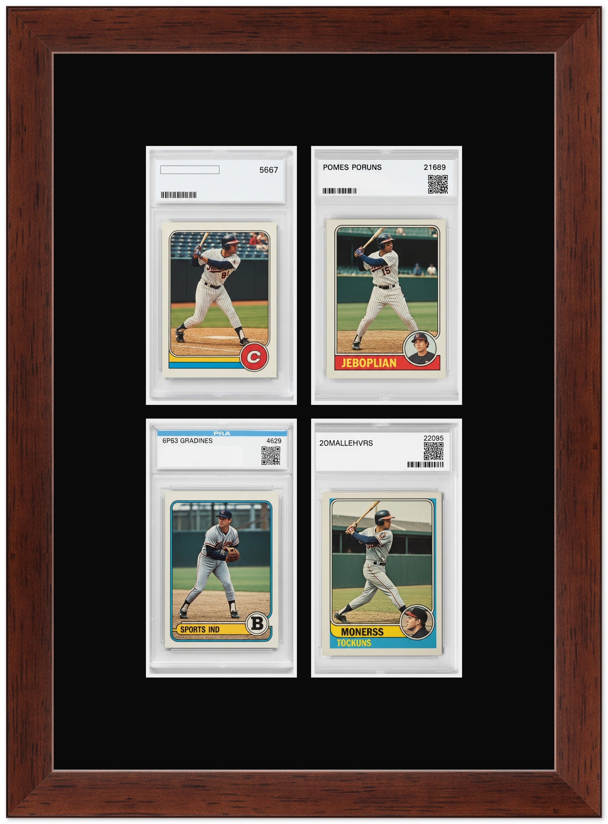 PSA AGS Graded Card Frame with Black Mat (Style 2) - corner and profile view