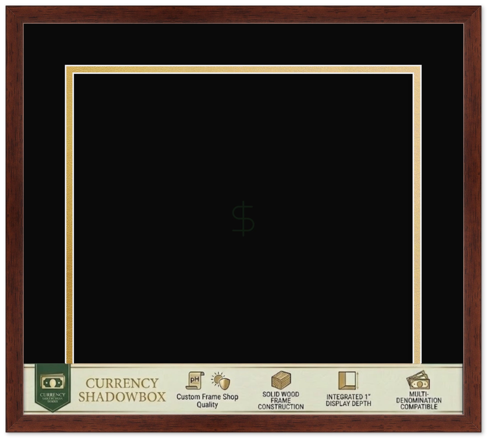 Currency Frame (Style 2) - corner and profile view