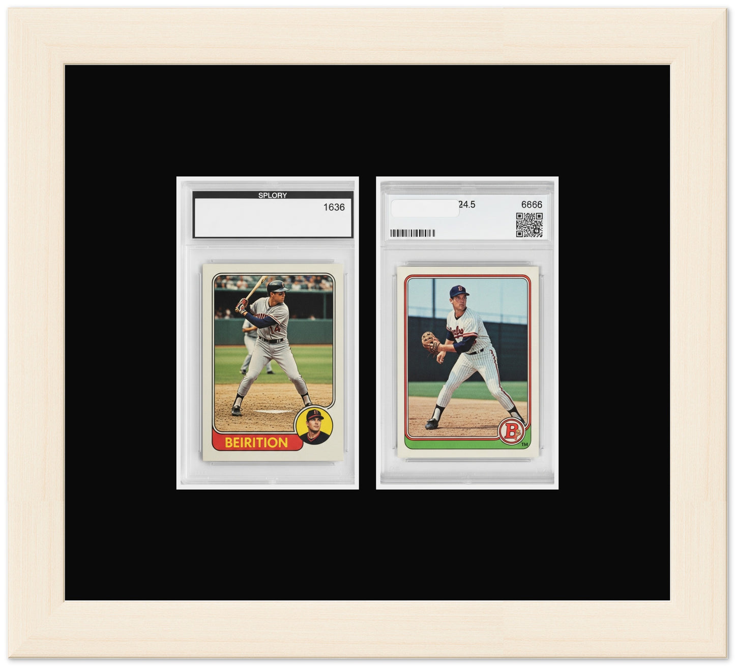 PSA AGS Graded Card Frame with Black Mat (Style 3) - corner and profile view