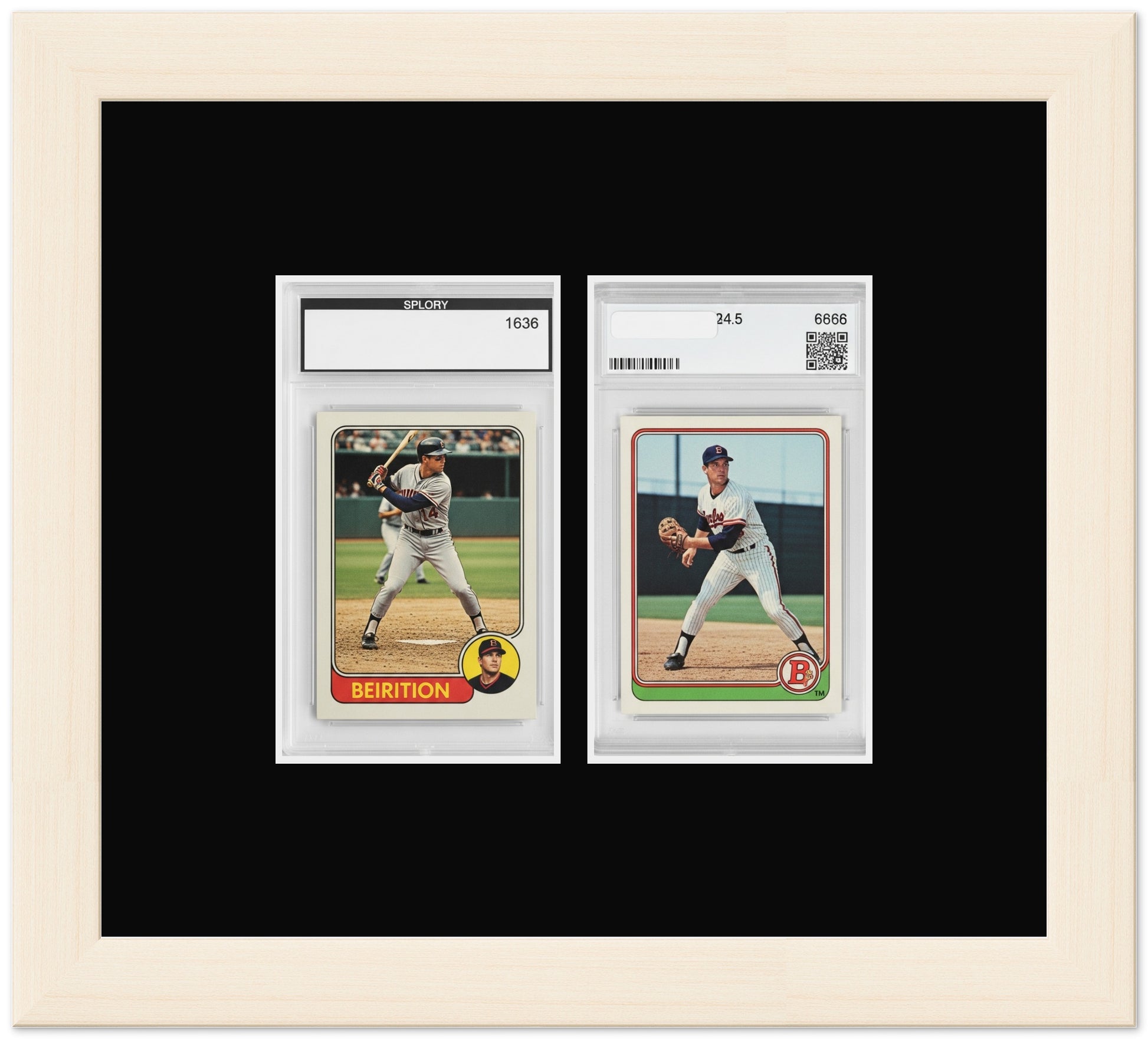 PSA AGS Graded Card Frame with Black Mat (Style 3) - corner and profile view