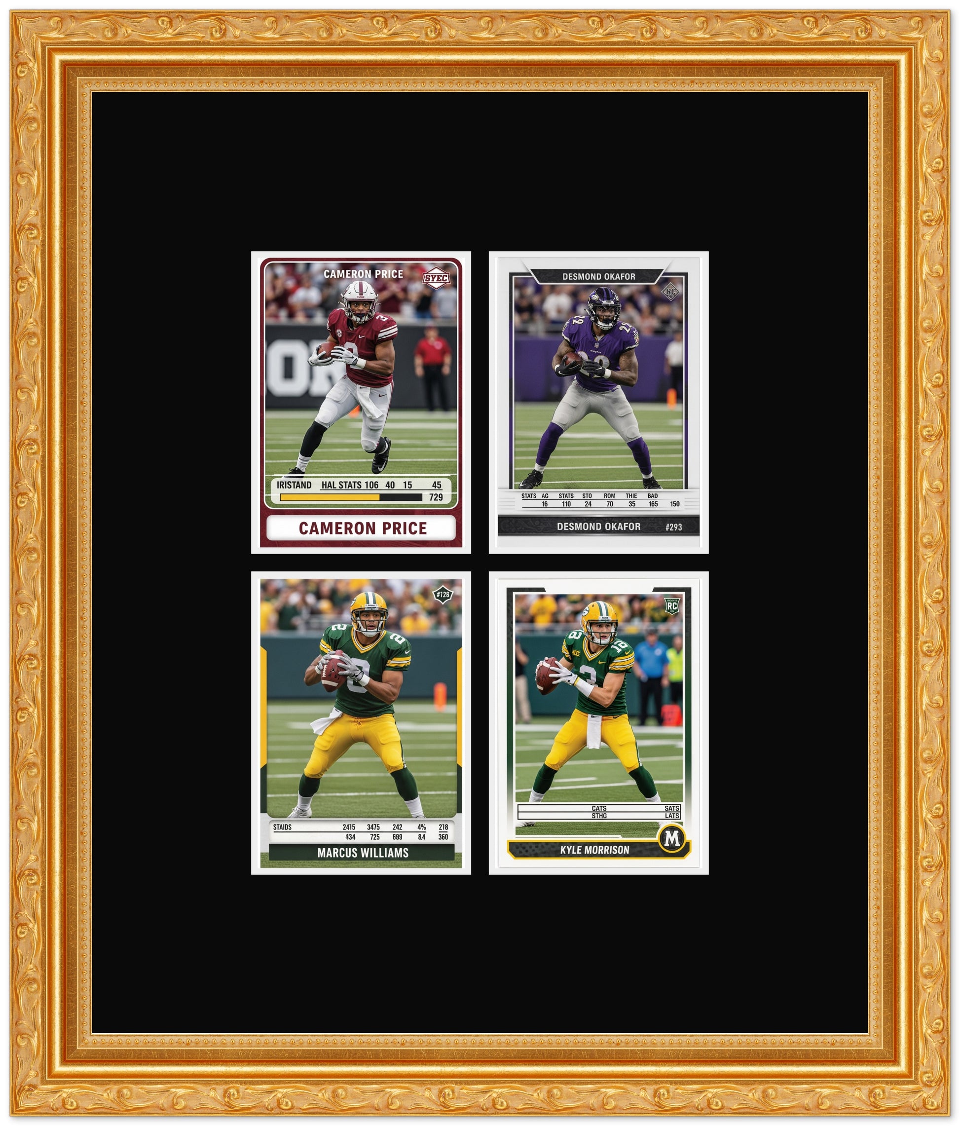 Trading Card Graded Card Frame (Style 3) - corner and profile view